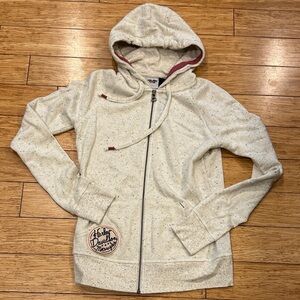 Harley-Davidson Speckled Cream Zip-Up Jacket NWOT Small
